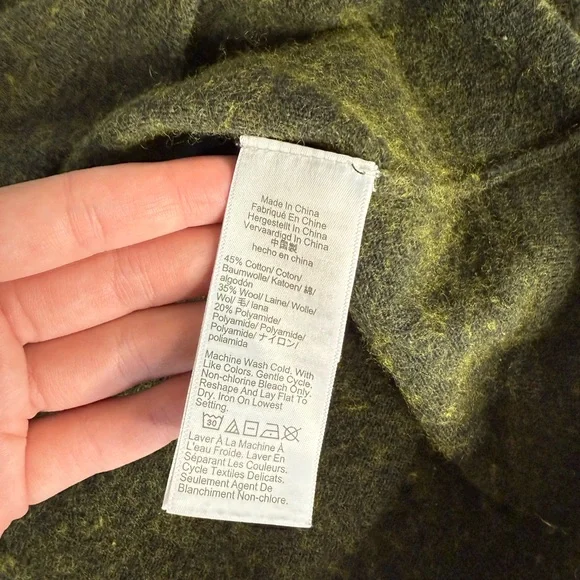 J. Crew Teddie Olive Green Crewneck Sweater Size XL - Picture 5 of 7